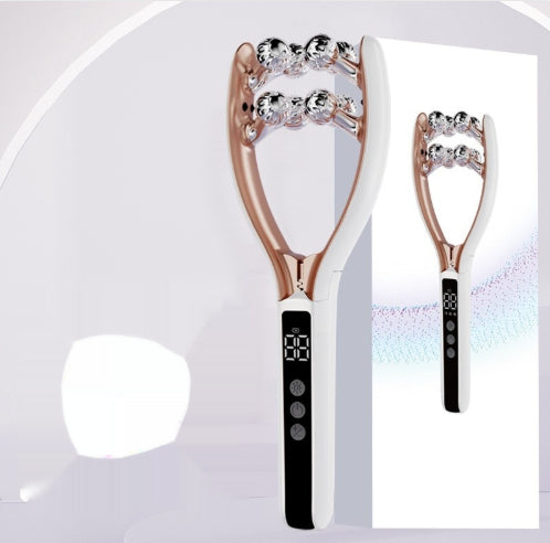 EMS Microcurrent V Face Roller – Electric Red & Blue Light Facial Massager for Lifting, Tightening & Skin Rejuvenation