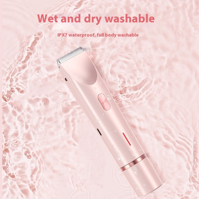 2-in-1 Women's Electric Shaver – Double Head Wet & Dry Body Hair Trimmer for Bikini, Legs & Underarms