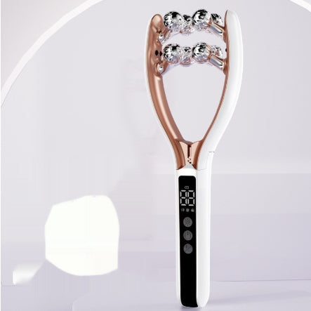 EMS Microcurrent V Face Roller – Electric Red & Blue Light Facial Massager for Lifting, Tightening & Skin Rejuvenation